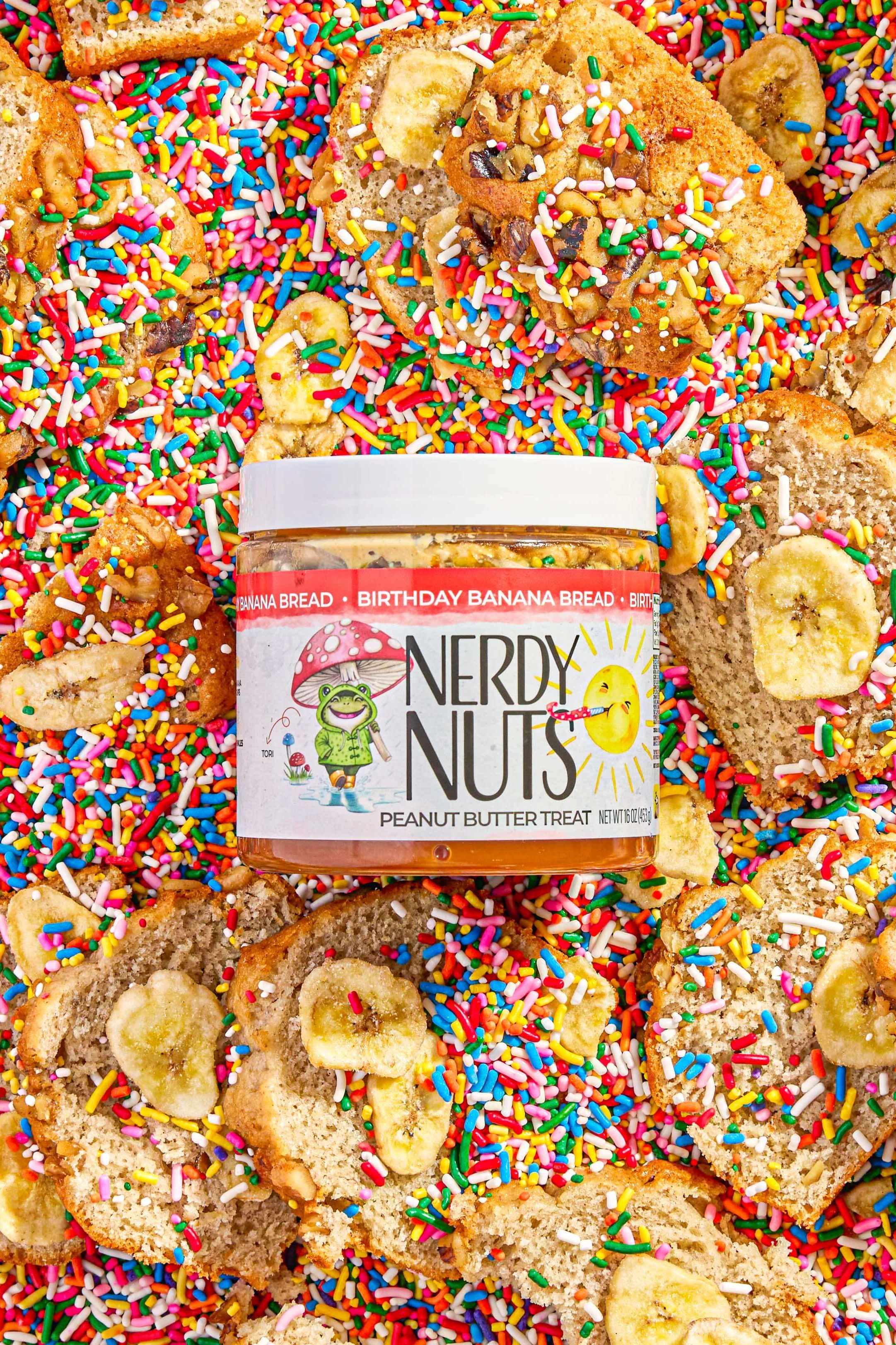 Birthday Banana Bread Peanut Butter Treat