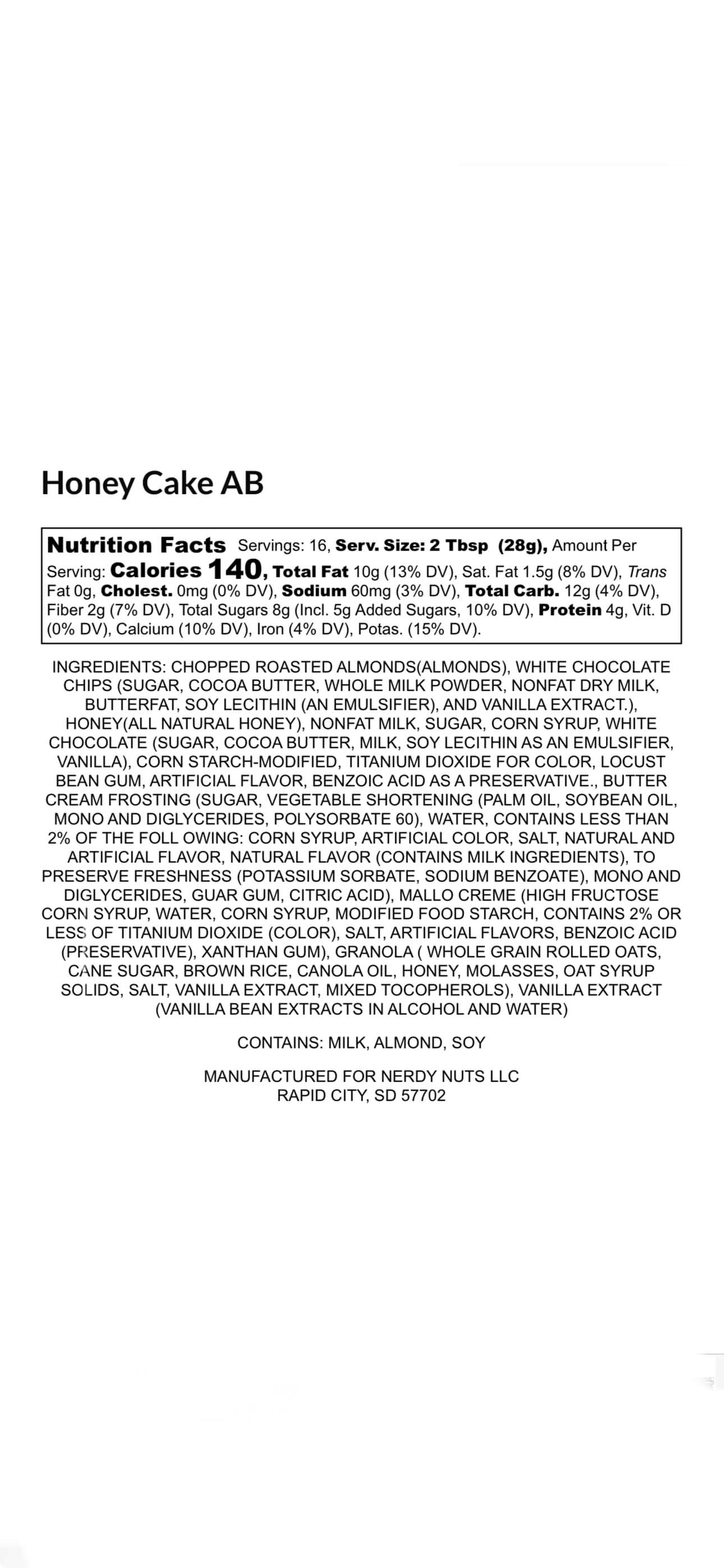 Honey Cake Almond Butter Treat - Image 2